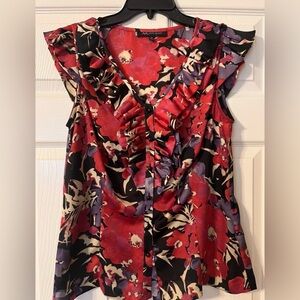 Anne Klein Floral Blouse Size 10